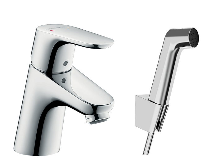 Miscelatore monocomando lavabo 70 con doccetta e flessibile doccia 160 cm