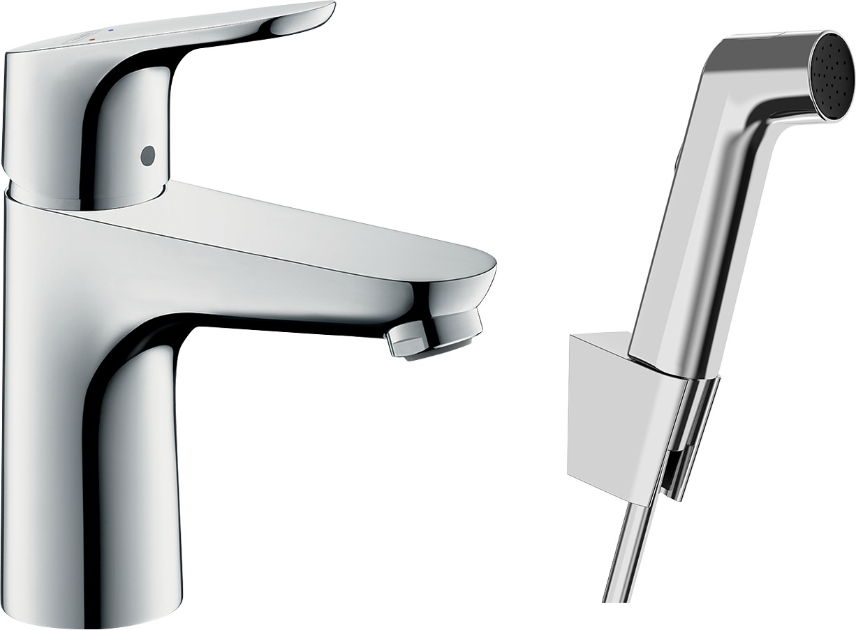 Miscelatore monocomando lavabo 100 con doccetta e flessibile doccia 160 cm