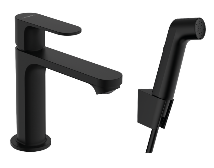 Páková umývadlová batéria 110 s ručnou sprchou Bidette a sprchovou hadicou 160 cm