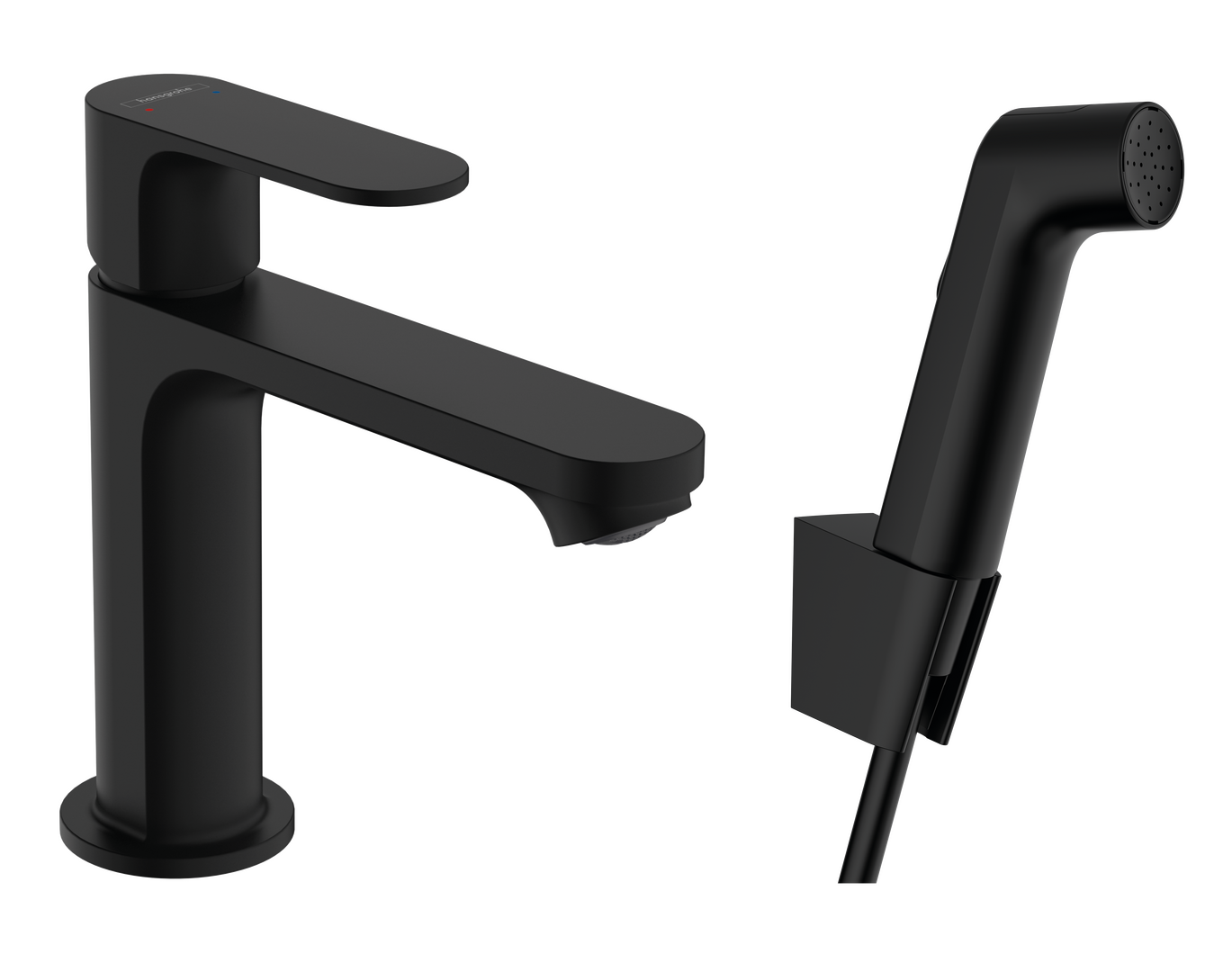 Páková umývadlová batéria 110 s ručnou sprchou Bidette a sprchovou hadicou 160 cm