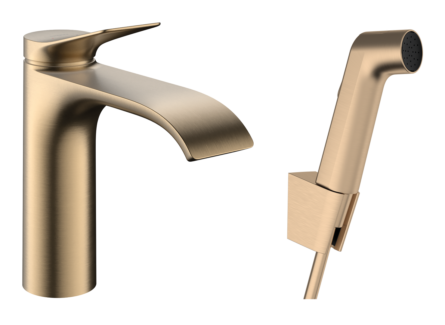 1-greps servantarmatur med bidettedusj og 160 cm dusjslange