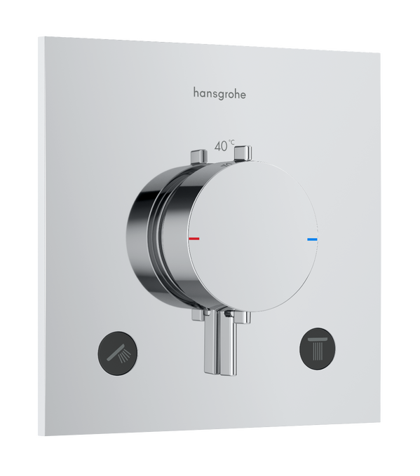 Thermostat for concealed installation for 2 functions