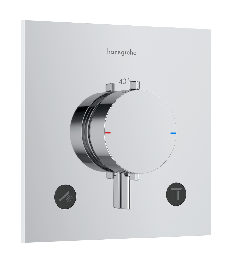 Thermostat for concealed installation for 2 functions
