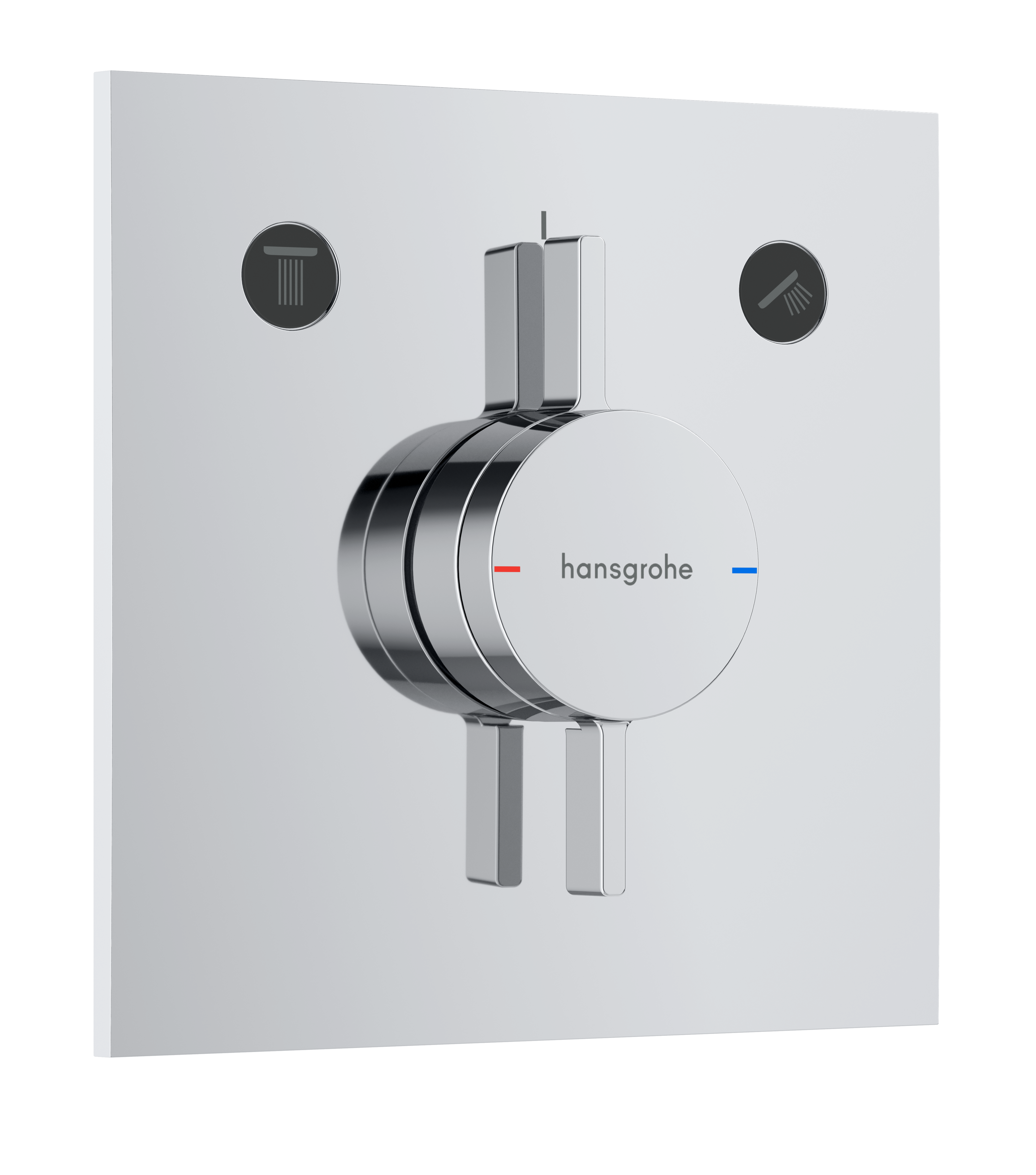 Mixer for concealed installation for 2 functions
