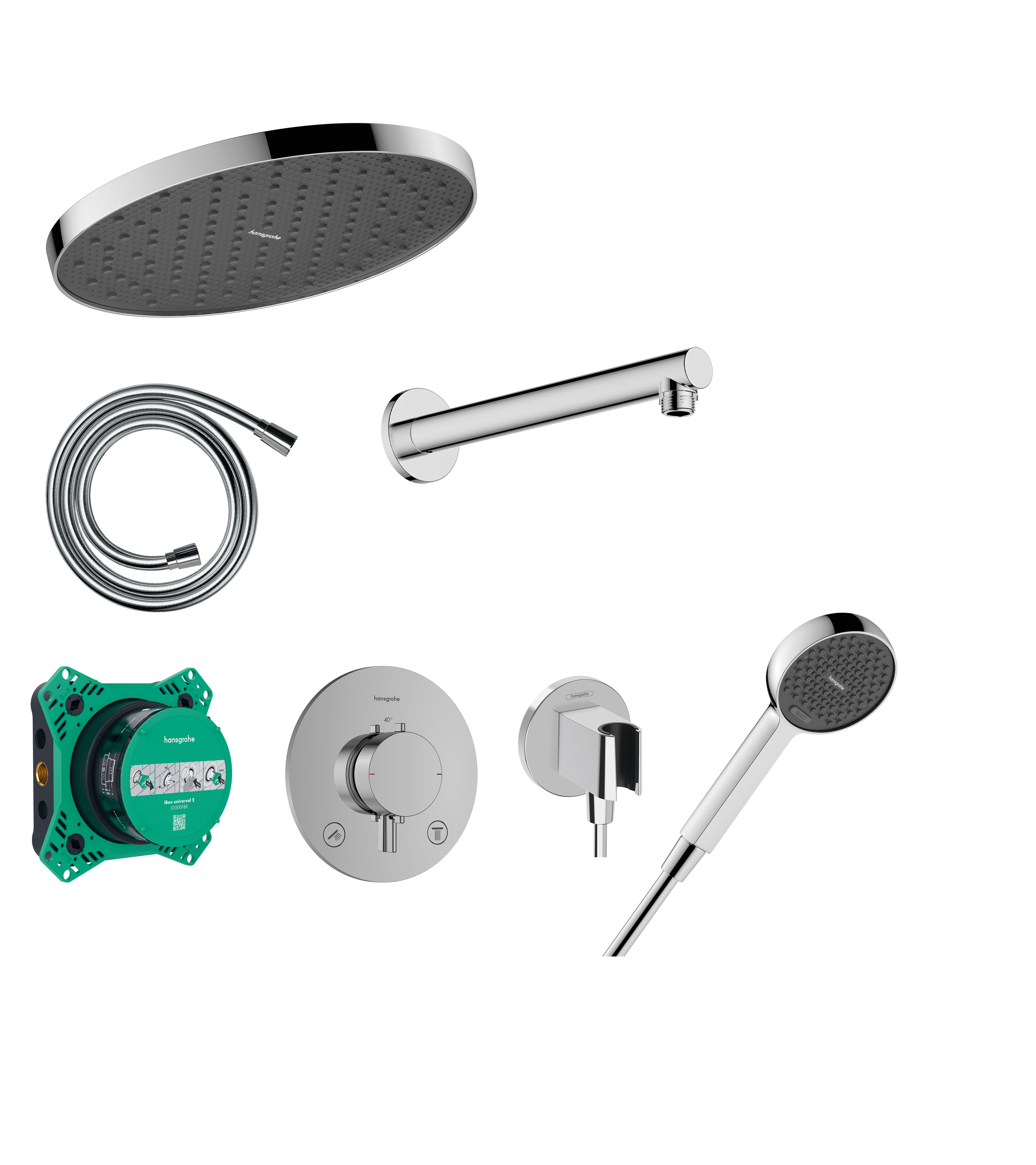 Pack encastré Activera S 240 1jet EcoSmart avec mitigeur thermostatique et iBox Universal 2