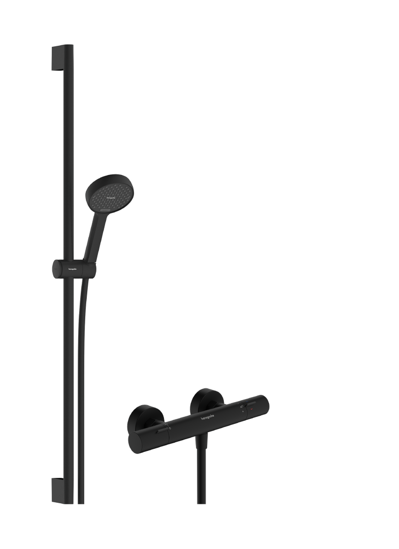 Sistema doccia esterno 95 2jet EcoSmart con Ecostat Fine e asta doccia 90 cm