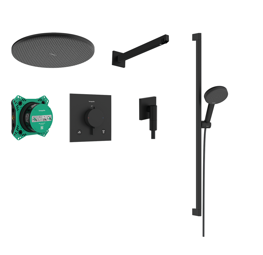 Duschsystem för inbyggnad 300 1jet med Ecostat Comfort E termostat och iBox universal 2