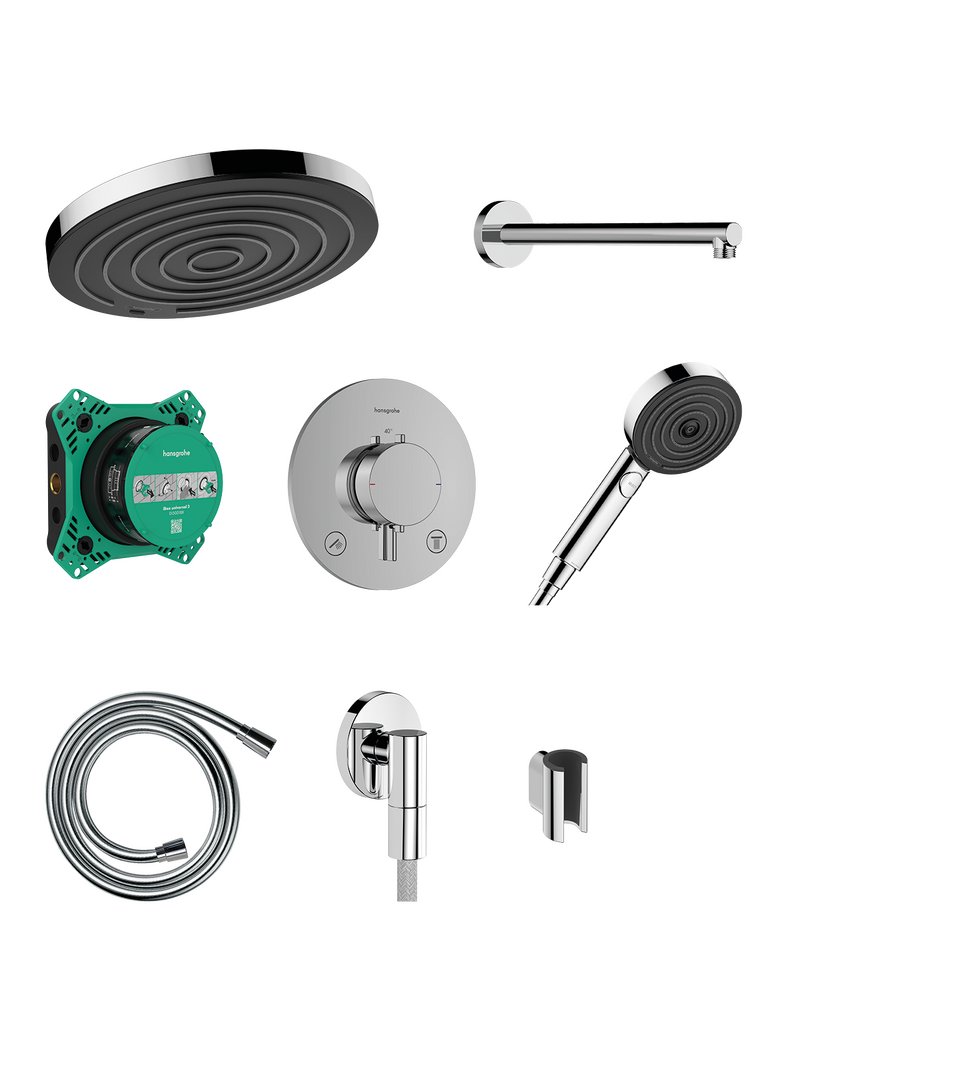 Design ShowerSet 260 1jet with Ecostat Comfort S and basic set iBox universal 2