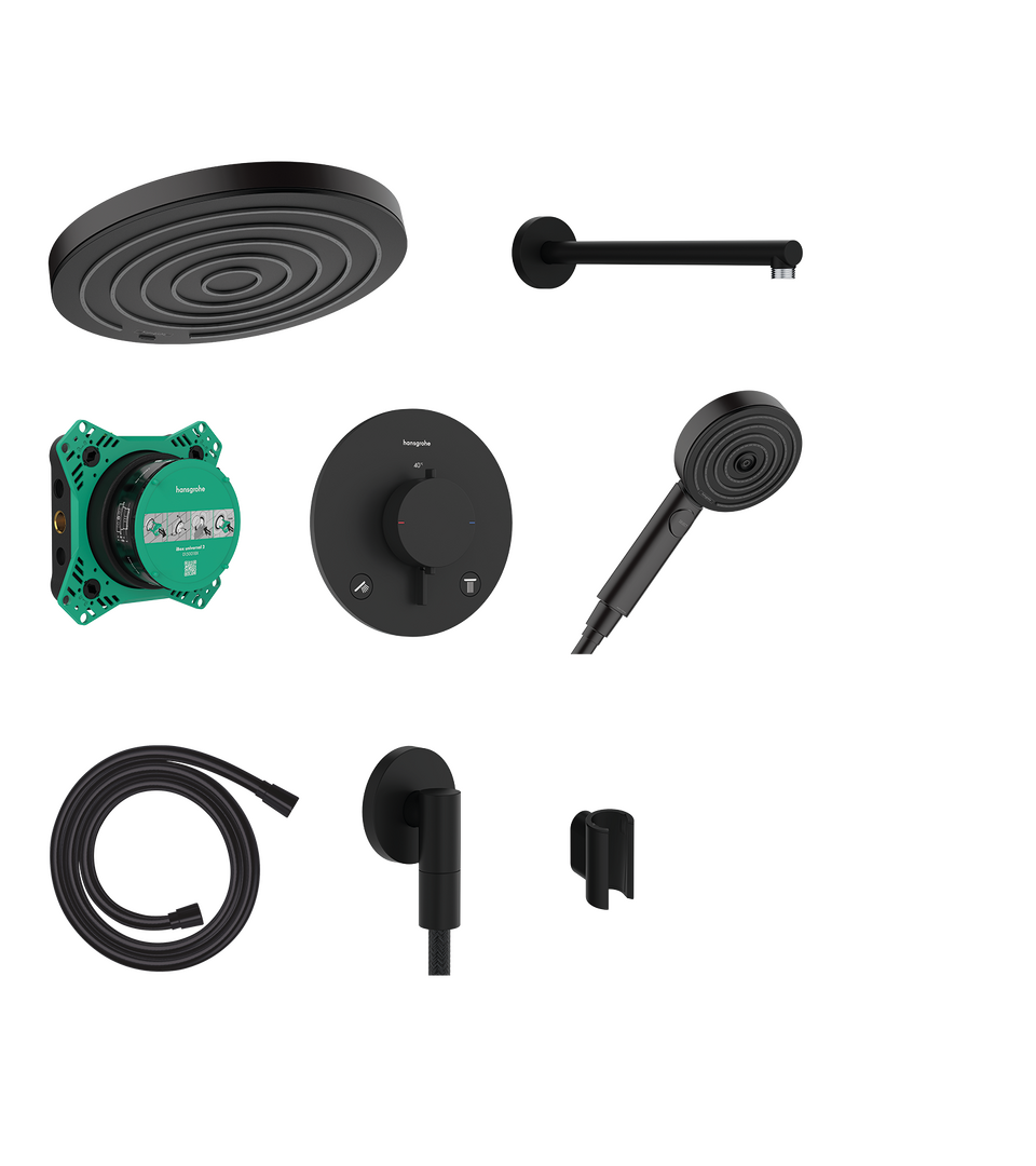 Duschsystem för inbyggnad 260 1jet med Ecostat Comfort S termostat och iBox universal 2