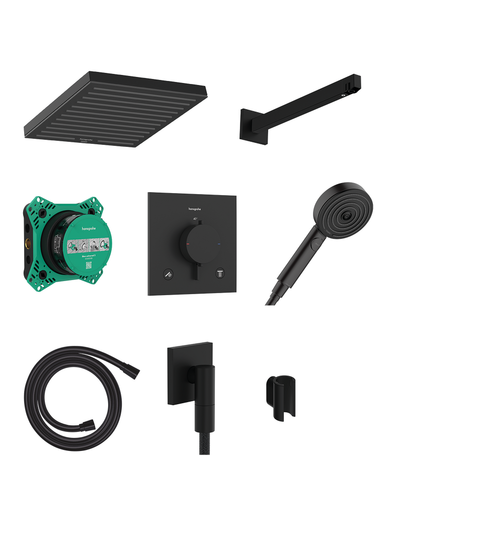 Set de ducha empotrado 260 1jet con Ecostat Comfort E y set básico iBox universal 2