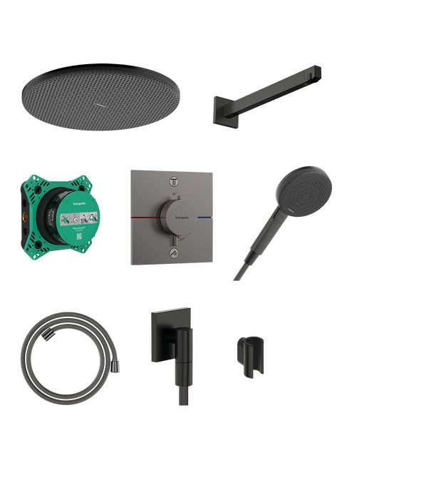 Set doccia design 300 1jet con ShowerSelect Comfort E e corpo incasso iBox universal 2