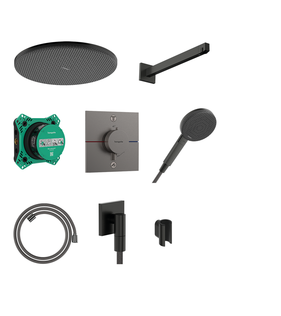 Set doccia design 300 1jet con ShowerSelect Comfort E e corpo incasso iBox universal 2