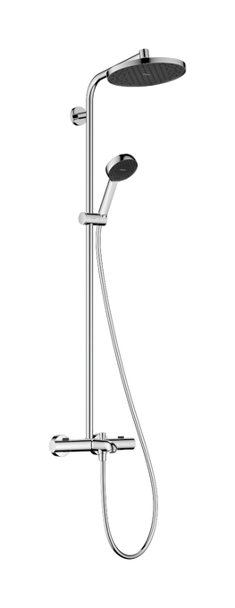 Showerpipe 240 1jet 2 ticks with bath thermostat Ecostat Fine