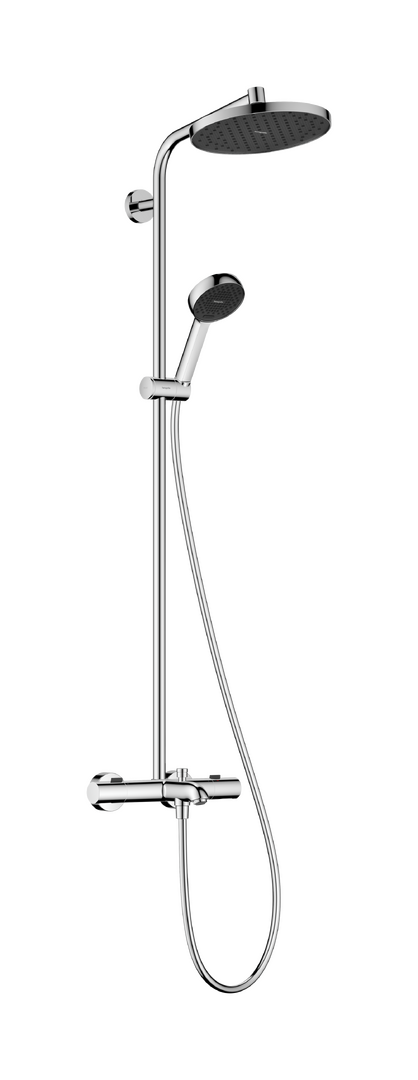Showerpipe 240 1jet 2 ticks with bath thermostat Ecostat Fine