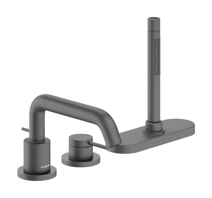 3-hole rim mounted single lever bath mixer with sBox