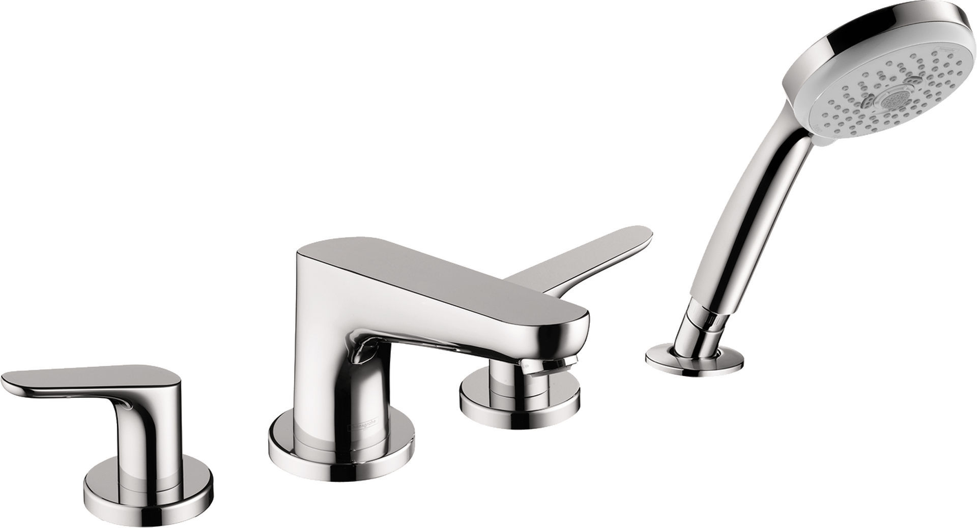 Garniture de baignoire romaine à 4 trous avec douchette