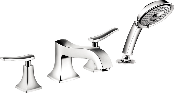 Metric Classic Set de finition Mélangeur 4 trous sur bord de baignoire