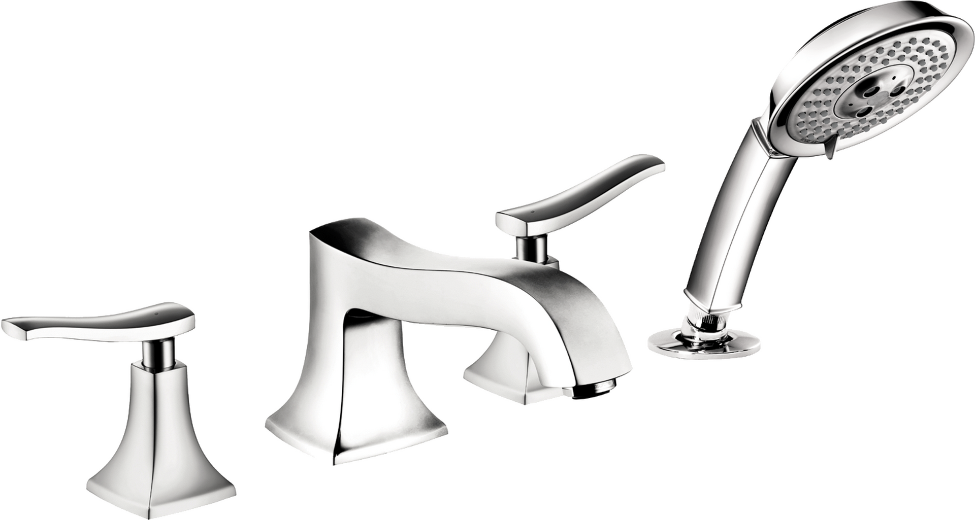 Metric Classic Set de finition Mélangeur 4 trous sur bord de baignoire