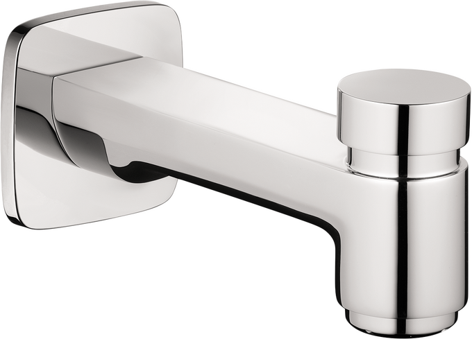 Hansgrohe Brushed Nickel Bathtub Spout with Diverter Hansgrohe Brushed Nickel Bathtub Spout with Diverter