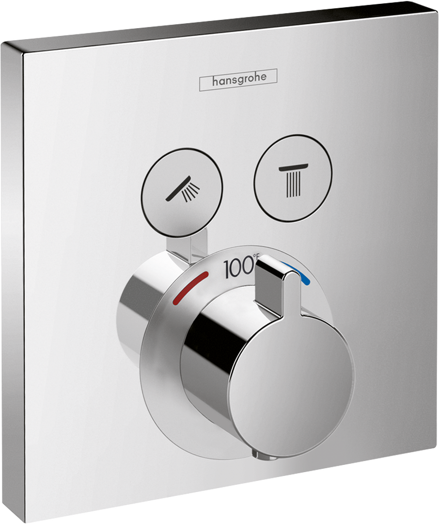Thermostat for concealed installation for 2 functions