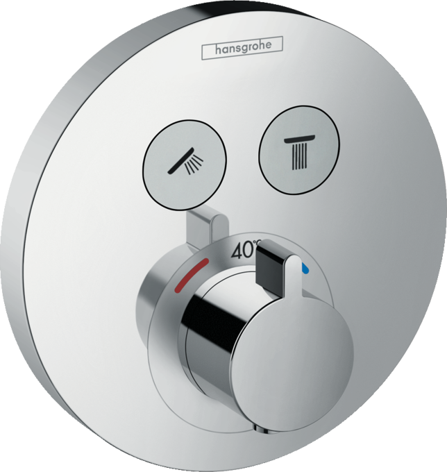 Thermostatic Trim for 2 Functions, Round Thermostatic Trim for 2 Functions, Round