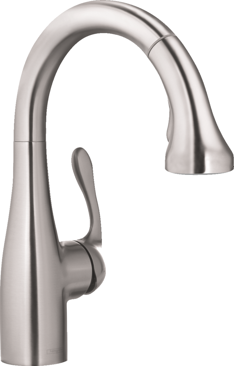 Allegro E Gourmet 2 Spray Higharc Kitchen Faucet Pull Downhansgrohe Kitchen Faucets Allegro E Gourmet Prep Kitchen Shop Hansgrohe Allegro E Gourmet Steel Optik Kitchen Hansgrohe Kitchen Faucets Allegro E