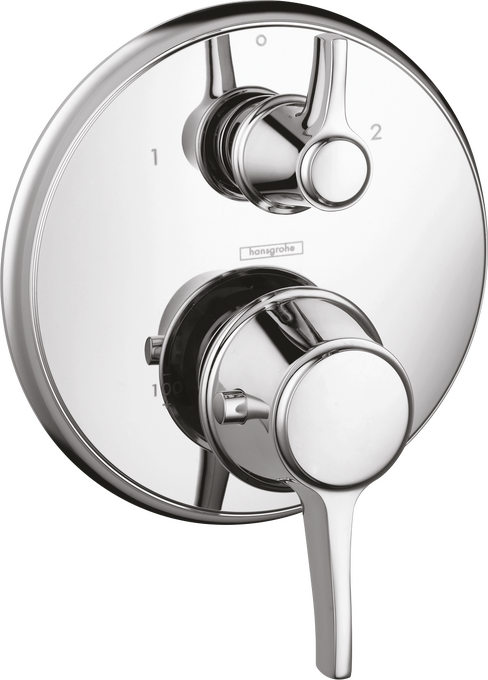 Thermostatic Trim with Volume Control and Diverter, Round Thermostatic Trim with Volume Control and Diverter, Round