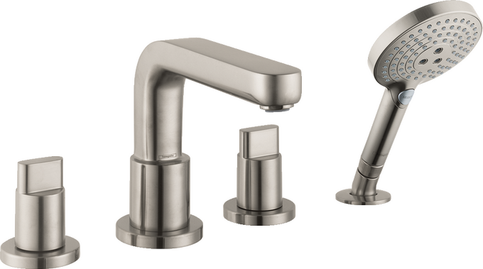 4-Hole Roman Tub Set Trim with Full Handles and 2.0 GPM Handshower