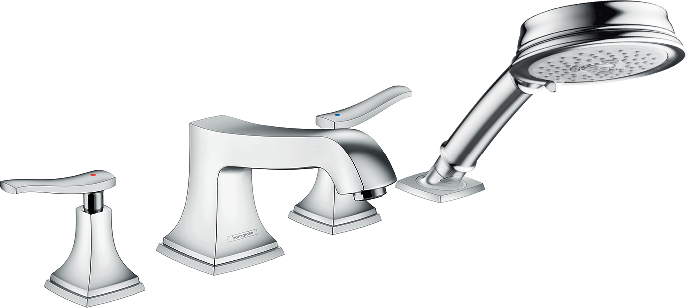 4-Hole Roman Tub Set Trim 1.8 GPM Handshower