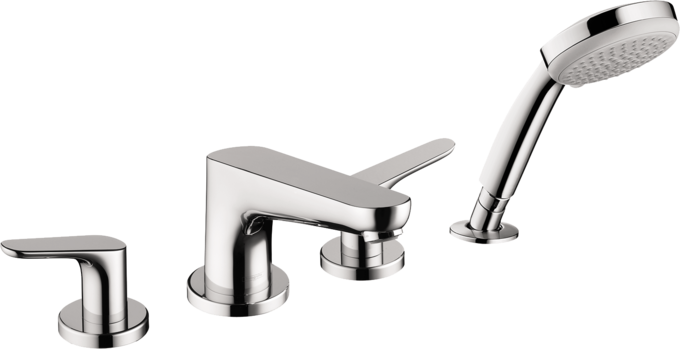 4-hole rim mounted bath mixer