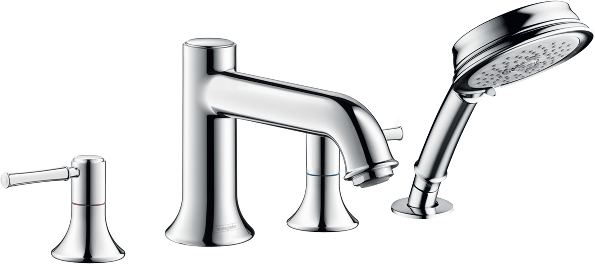 4-Hole Roman Tub Set Trim with 1.8 GPM Handshower