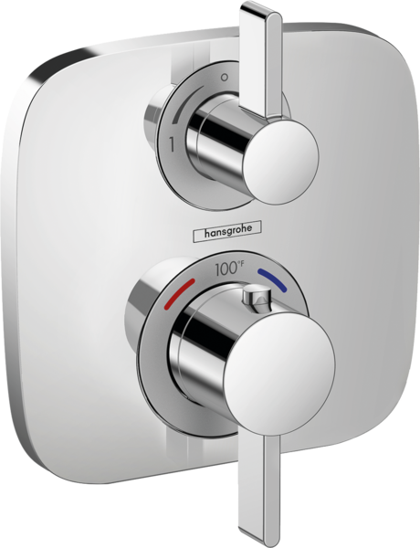 Hansgrohe 4230000 S Thermostatic 2-Handle Valve Trim Kit in Chrome with  Volume Control