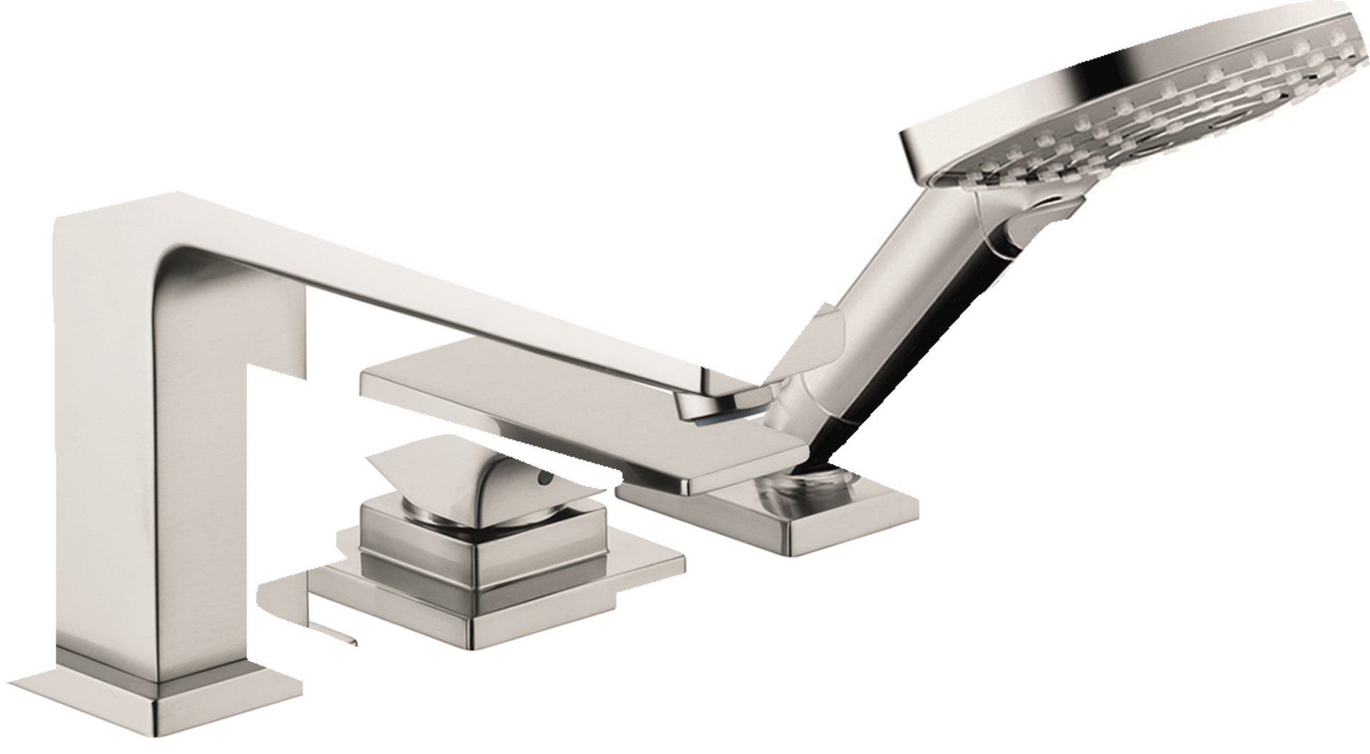 3-Hole Roman Tub Set Trim with Lever Handle and 1.75 GPM Handshower