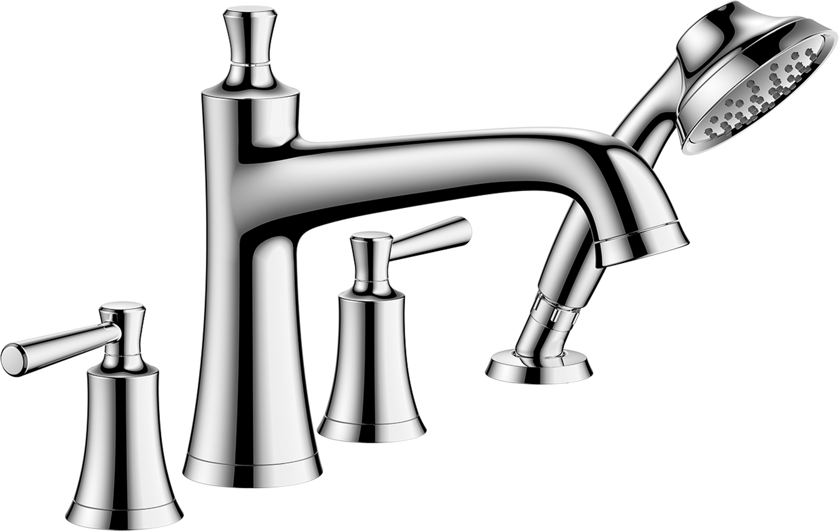 4-Hole Roman Tub Set Trim with 1.75 GPM Handshower