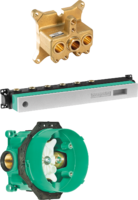 Rough Set, Showerhead 250 3-Jet with RainSelect Thermostatic Trim, without Service Stops