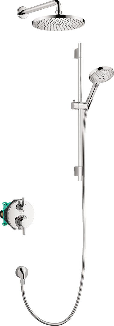 Thermostatic Showerhead/Wallbar Set with Rough