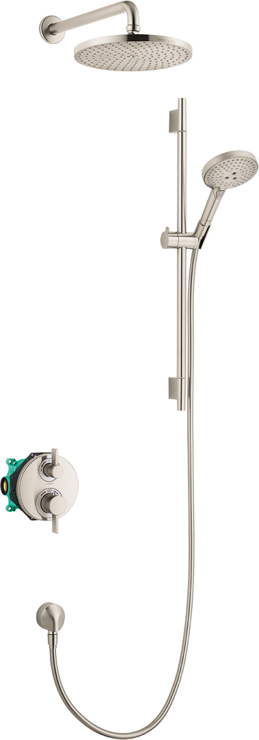 Thermostatic Showerhead/Wallbar Set with Rough