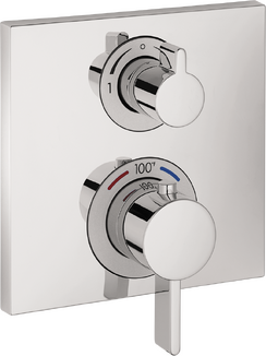 Ecostat Square Shower mixers: 2-handle, 1 function, Chrome, Art