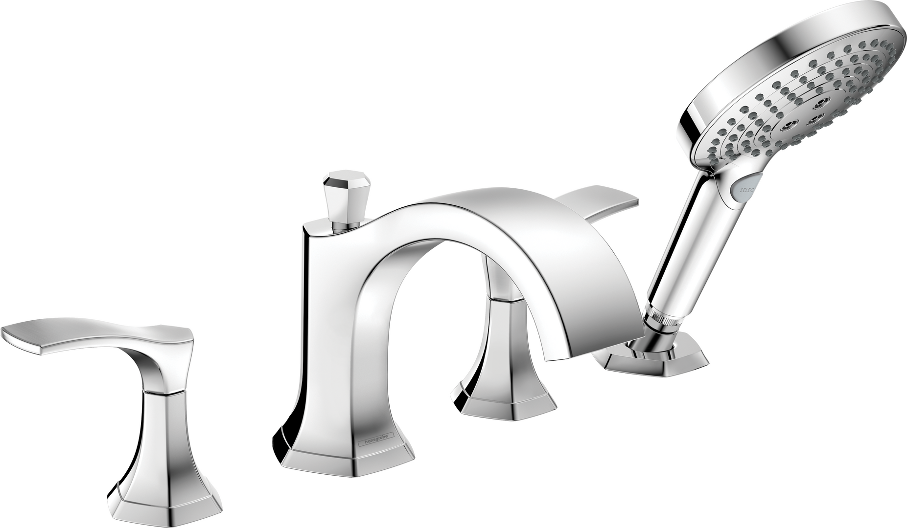 Mezclador para borde de bañera de 4 orificios