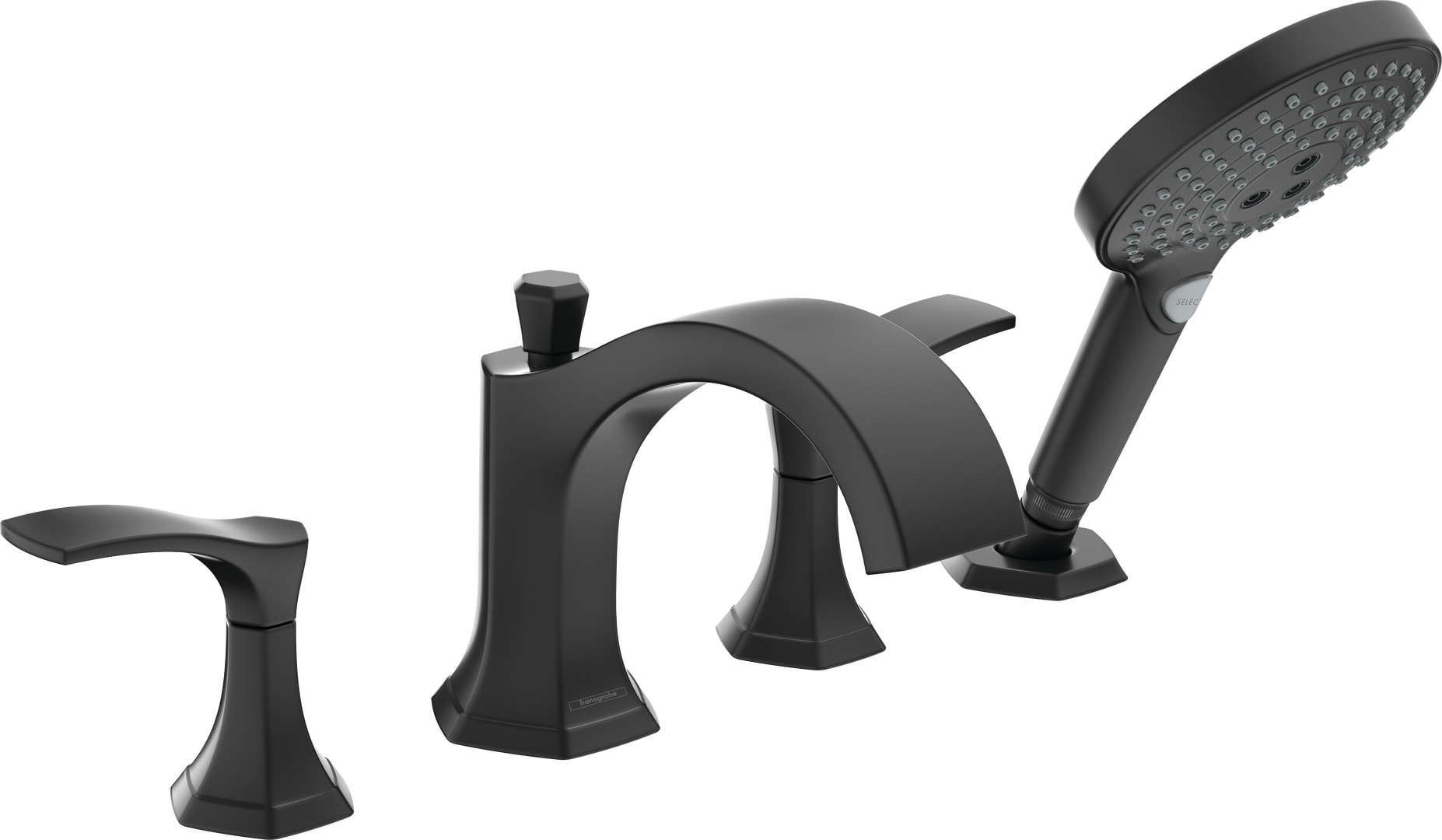 Mezclador para borde de bañera de 4 orificios