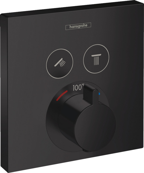 Thermostatic Trim for 2 Functions, Square