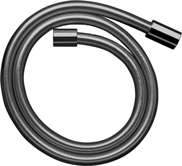 Metal effect shower hose 2.00 m with cylindrical nuts