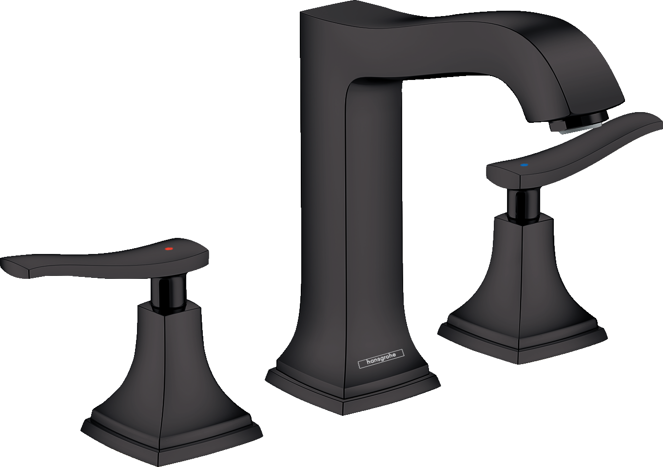 Widespread Faucet 160 with Lever Handles and Pop-Up Drain