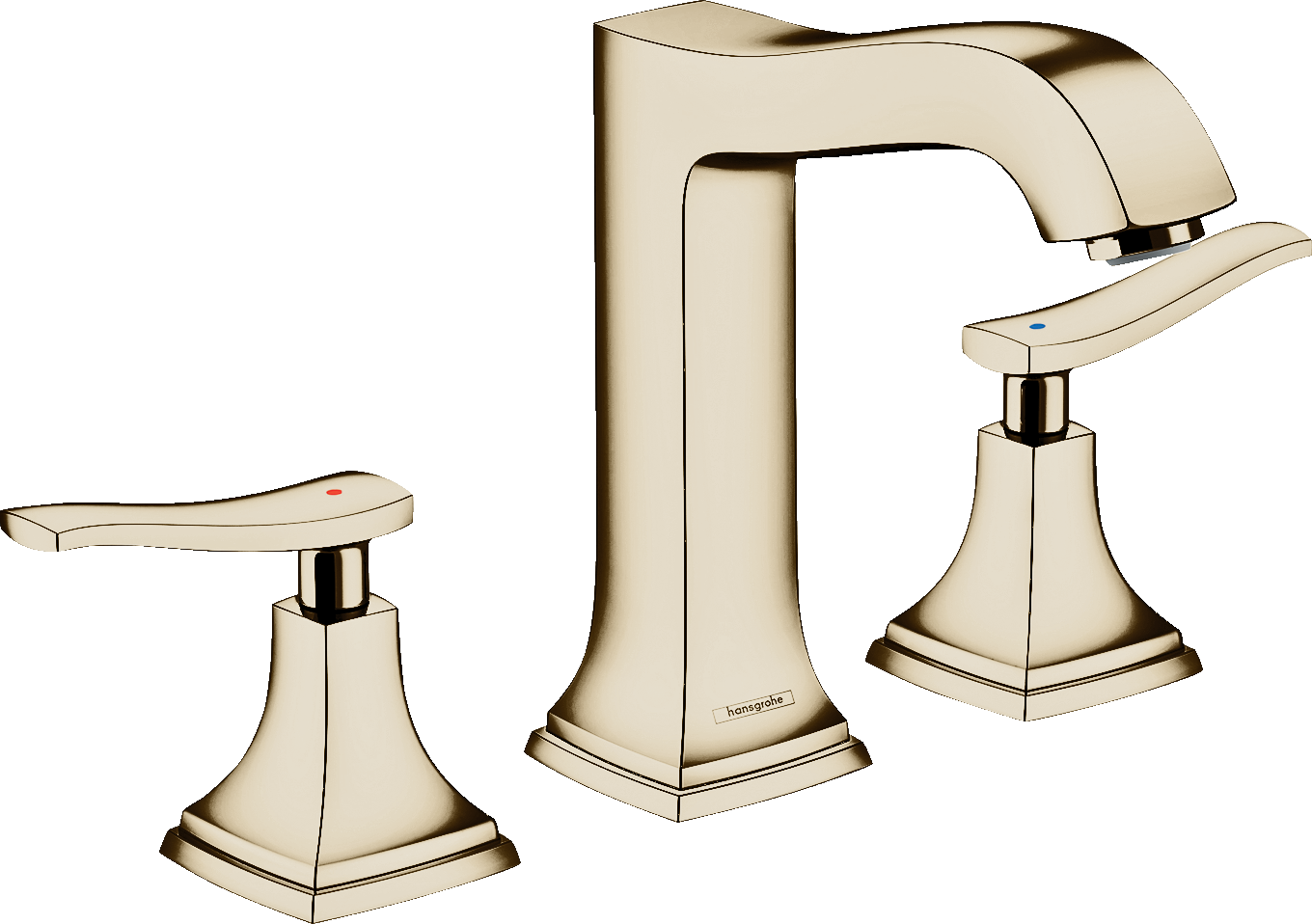 Widespread Faucet 160 with Lever Handles and Pop-Up Drain