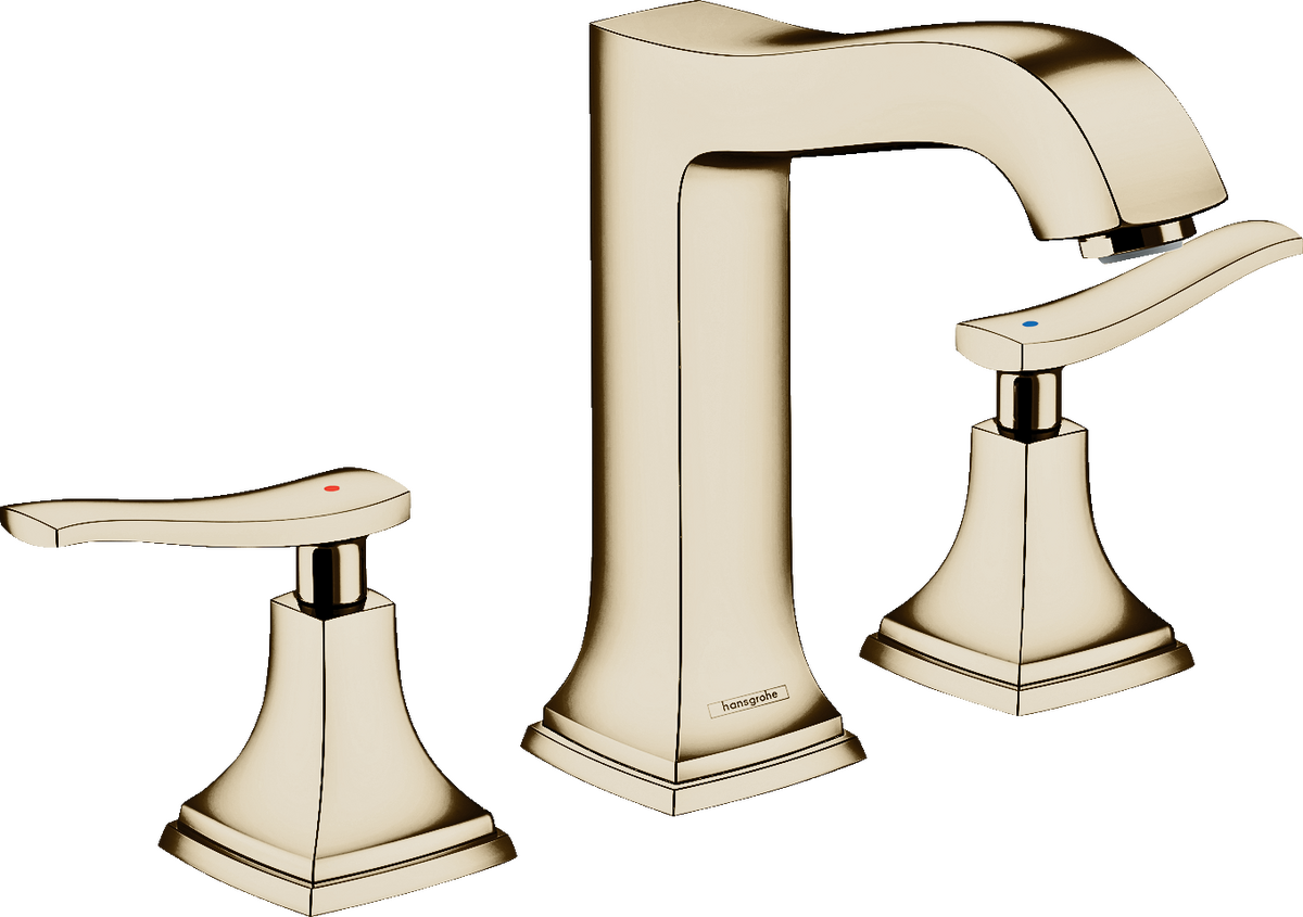 Widespread Faucet 160 with Lever Handles and Pop-Up Drain