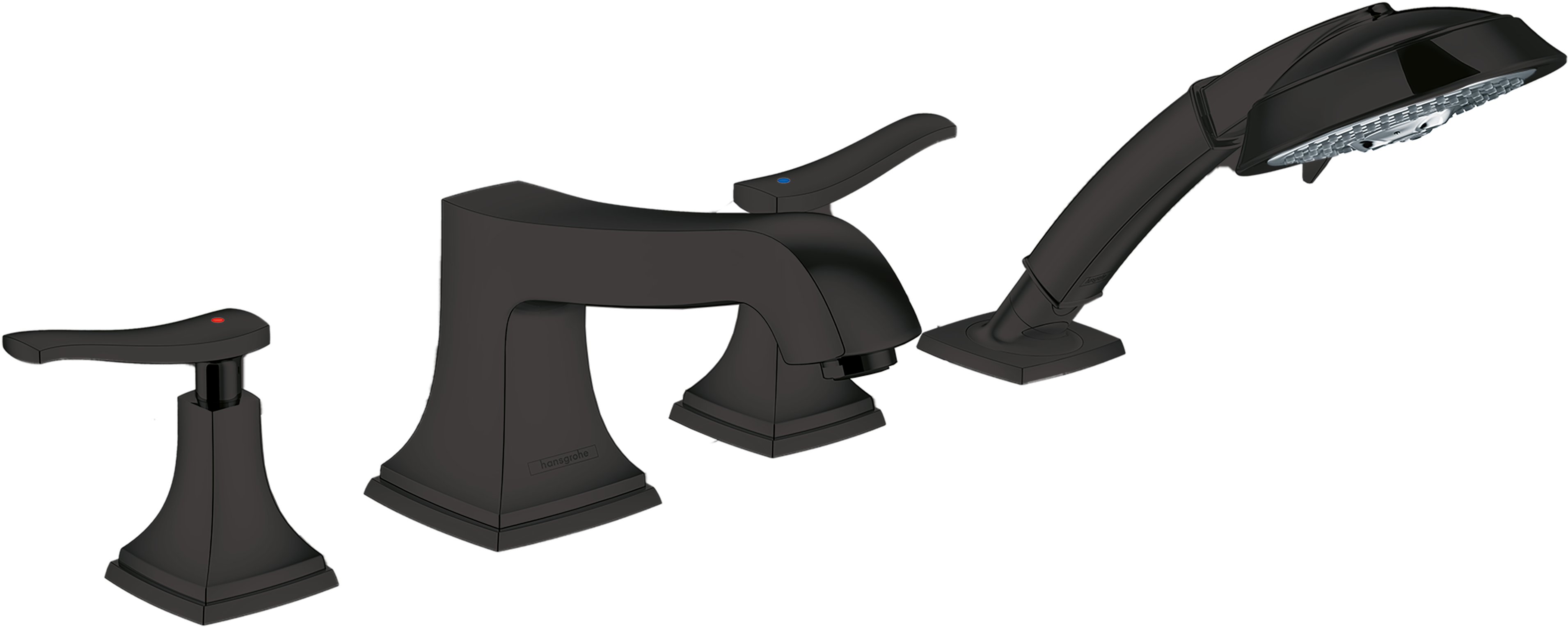 4-Hole Roman Tub Set Trim 1.8 GPM Handshower