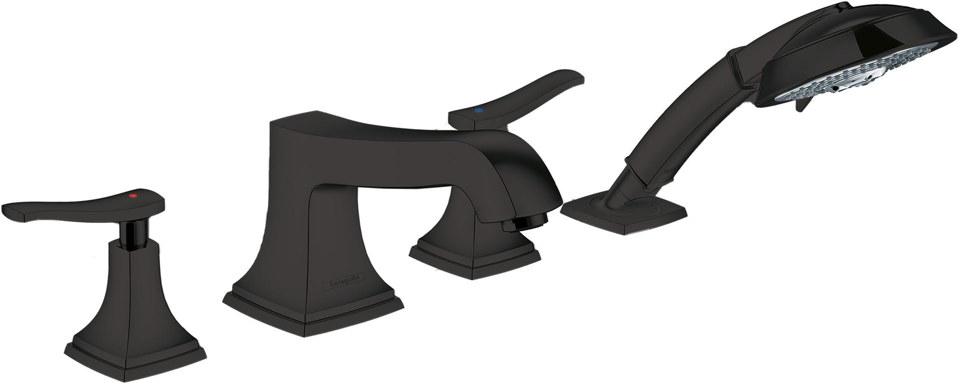 4-Hole Roman Tub Set Trim 1.8 GPM Handshower