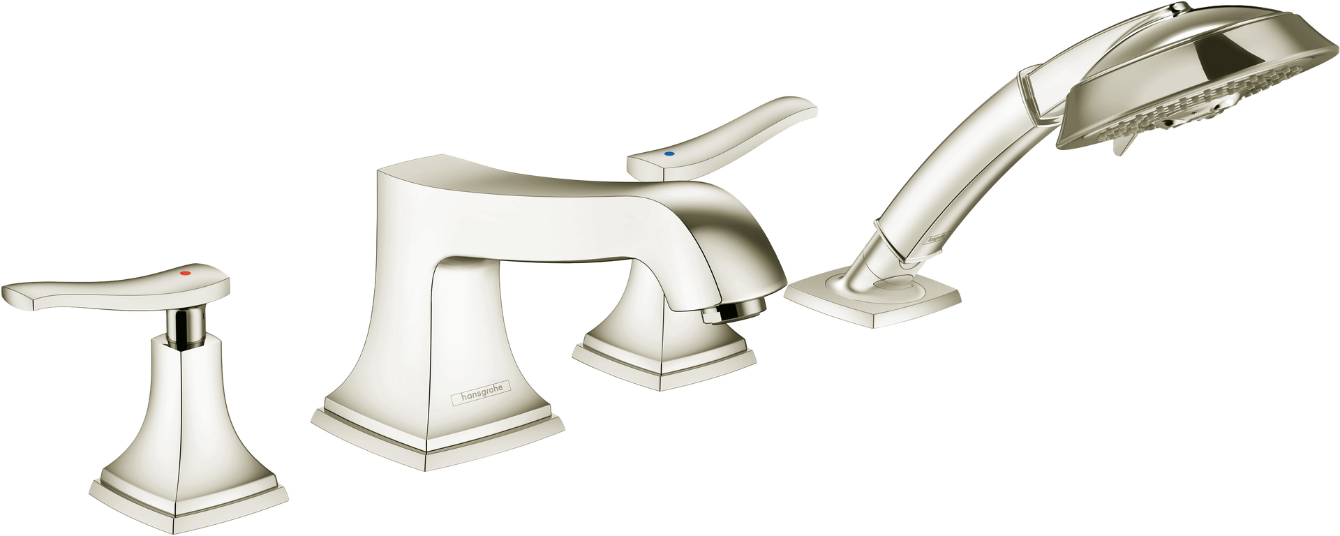 4-Hole Roman Tub Set Trim 1.8 GPM Handshower