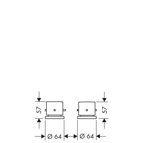 Miscelatore termostatico bordo vasca 2 fori con maniglie zero