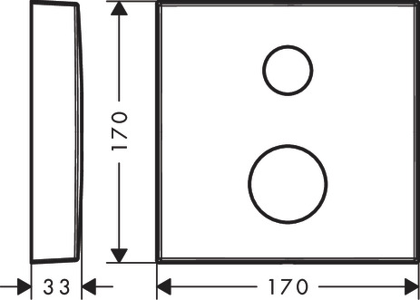 Extension element square 2-hole arrow